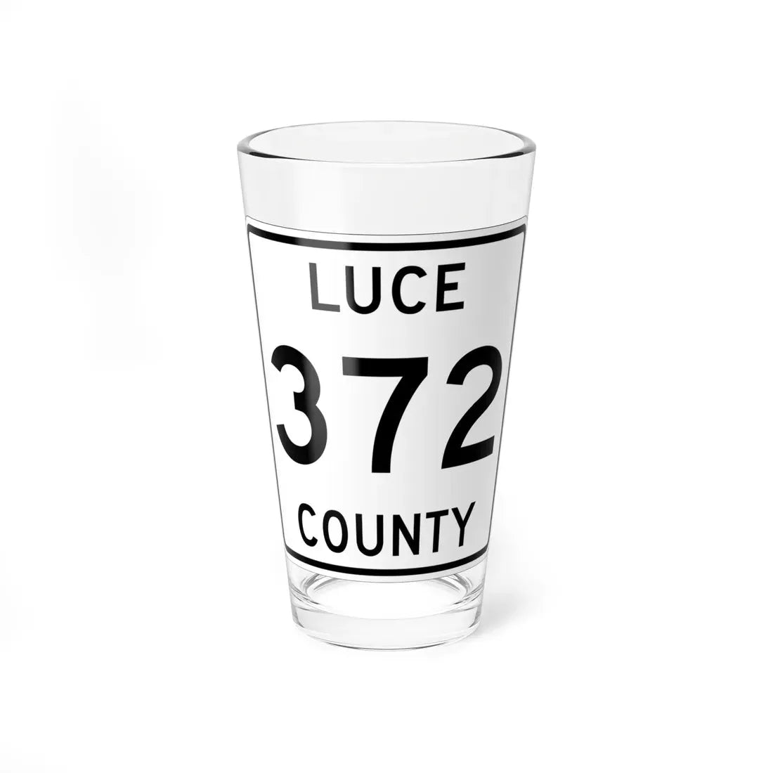 Michigan 372 Luce County (Michigan) (Road Sign) Pint Glass 16oz 16oz - Go Mug Yourself