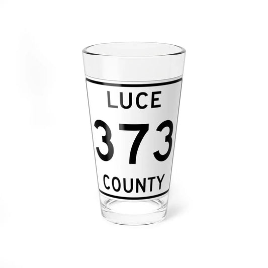 Michigan 373 Luce County (Michigan) (Road Sign) Pint Glass 16oz 16oz - Go Mug Yourself