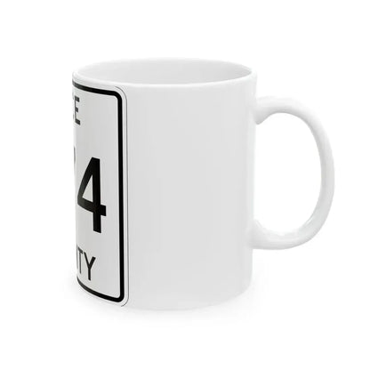 Michigan 374 Luce County (Michigan) (Road Sign) White Coffee Mug - Go Mug Yourself