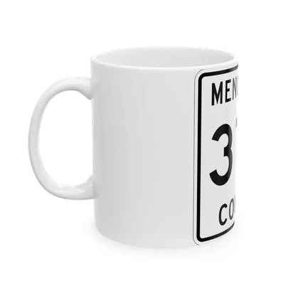 Michigan 374 Menominee County (Michigan) (Road Sign) White Coffee Mug - Go Mug Yourself