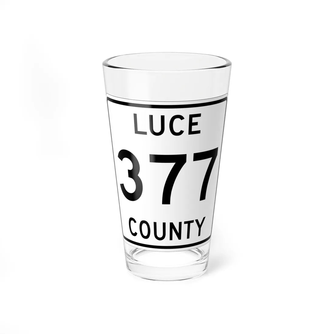Michigan 377 Luce County (Michigan) (Road Sign) Pint Glss 16oz 16oz - Go Mug Yourself