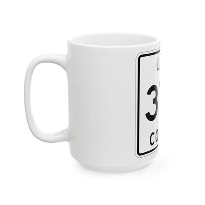Michigan 377 Luce County (Michigan) (Road Sign) White Coffee Mug - Go Mug Yourself