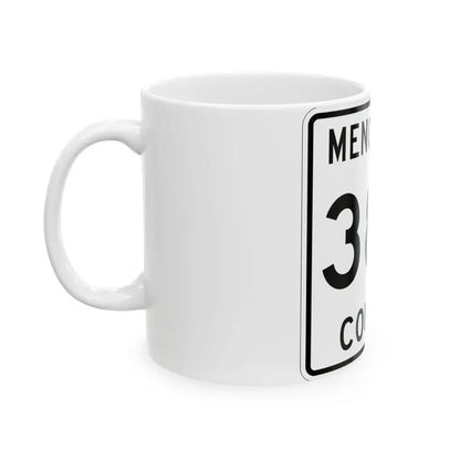 Michigan 380 Menominee County (Michigan) (Road Sign) White Coffee Mug - Go Mug Yourself
