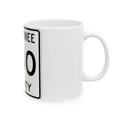 Michigan 380 Menominee County (Michigan) (Road Sign) White Coffee Mug - Go Mug Yourself