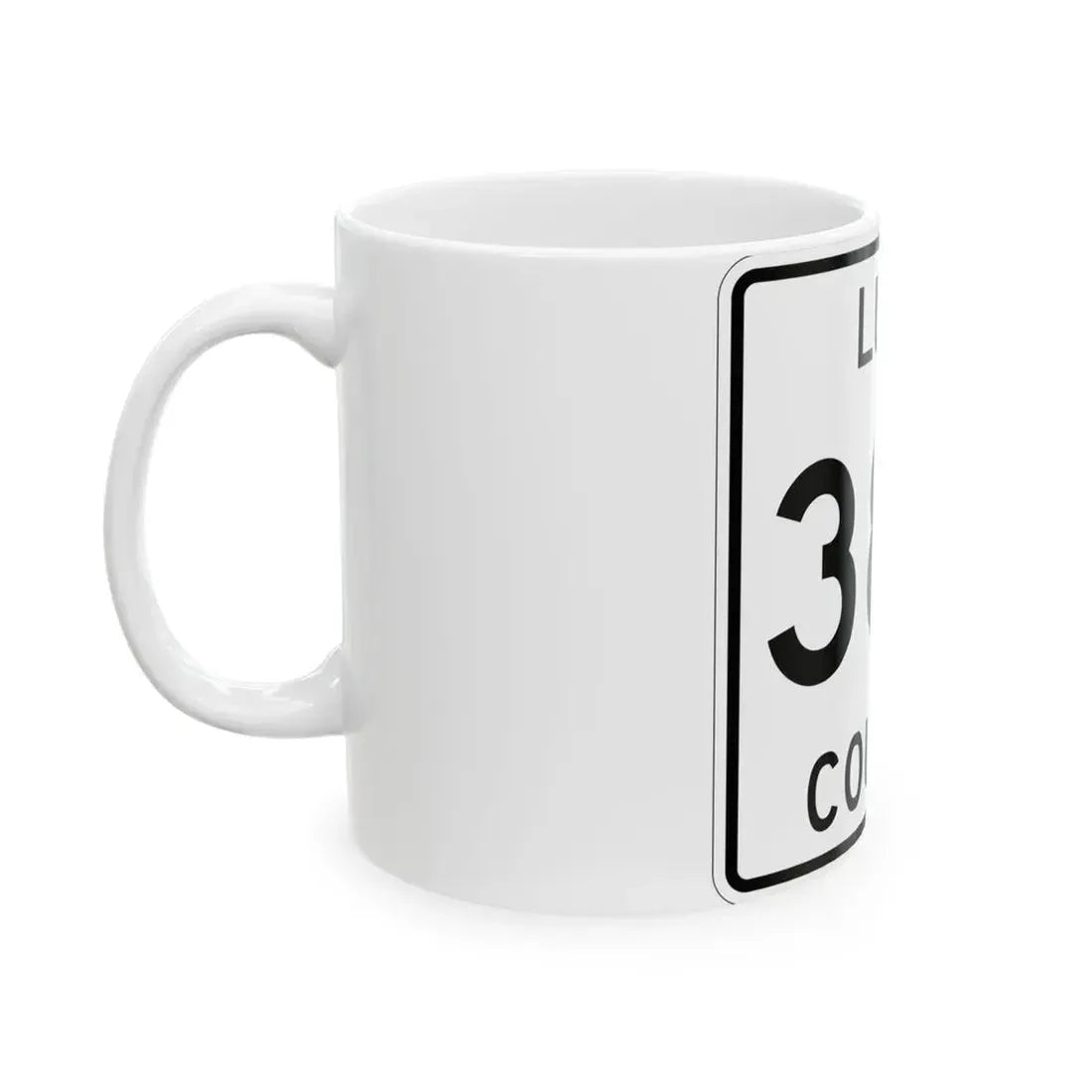 Michigan 382 Luce County (Michigan) (Road Sign) White Coffee Mug - Go Mug Yourself