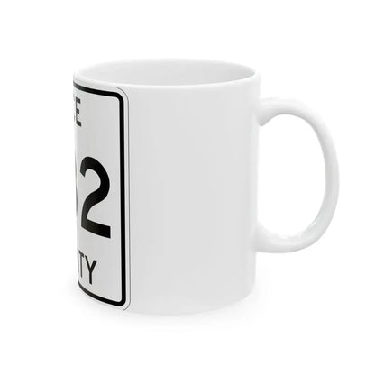 Michigan 382 Luce County (Michigan) (Road Sign) White Coffee Mug - Go Mug Yourself