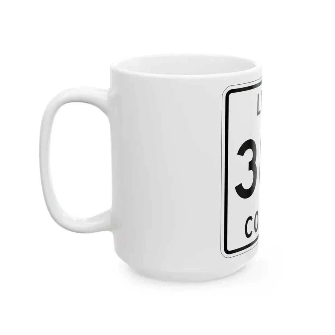 Michigan 382 Luce County (Michigan) (Road Sign) White Coffee Mug - Go Mug Yourself