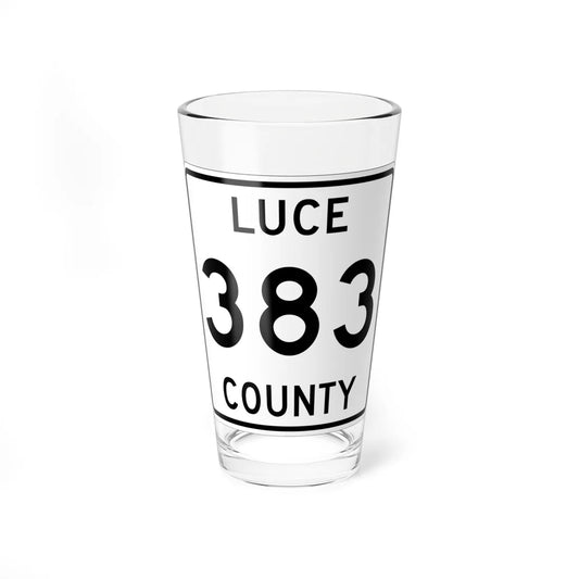 Michigan 383 Luce County (Michigan) (Road Sign) Pint Glss 16oz 16oz - Go Mug Yourself