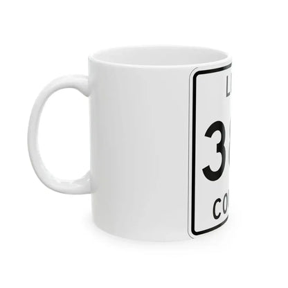 Michigan 384 Luce County (Michigan) (Road Sign) White Coffee Mug - Go Mug Yourself