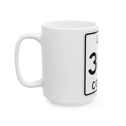 Michigan 385 Luce County (Michigan) (Road Sign) White Coffee Mug - Go Mug Yourself