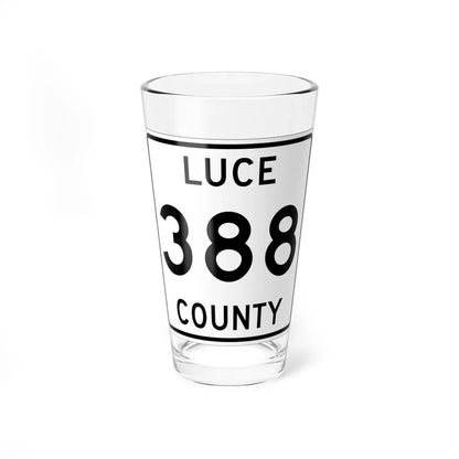 Michigan 388 Luce County (Michigan) (Road Sign) Pint Glass 16oz 16oz - Go Mug Yourself