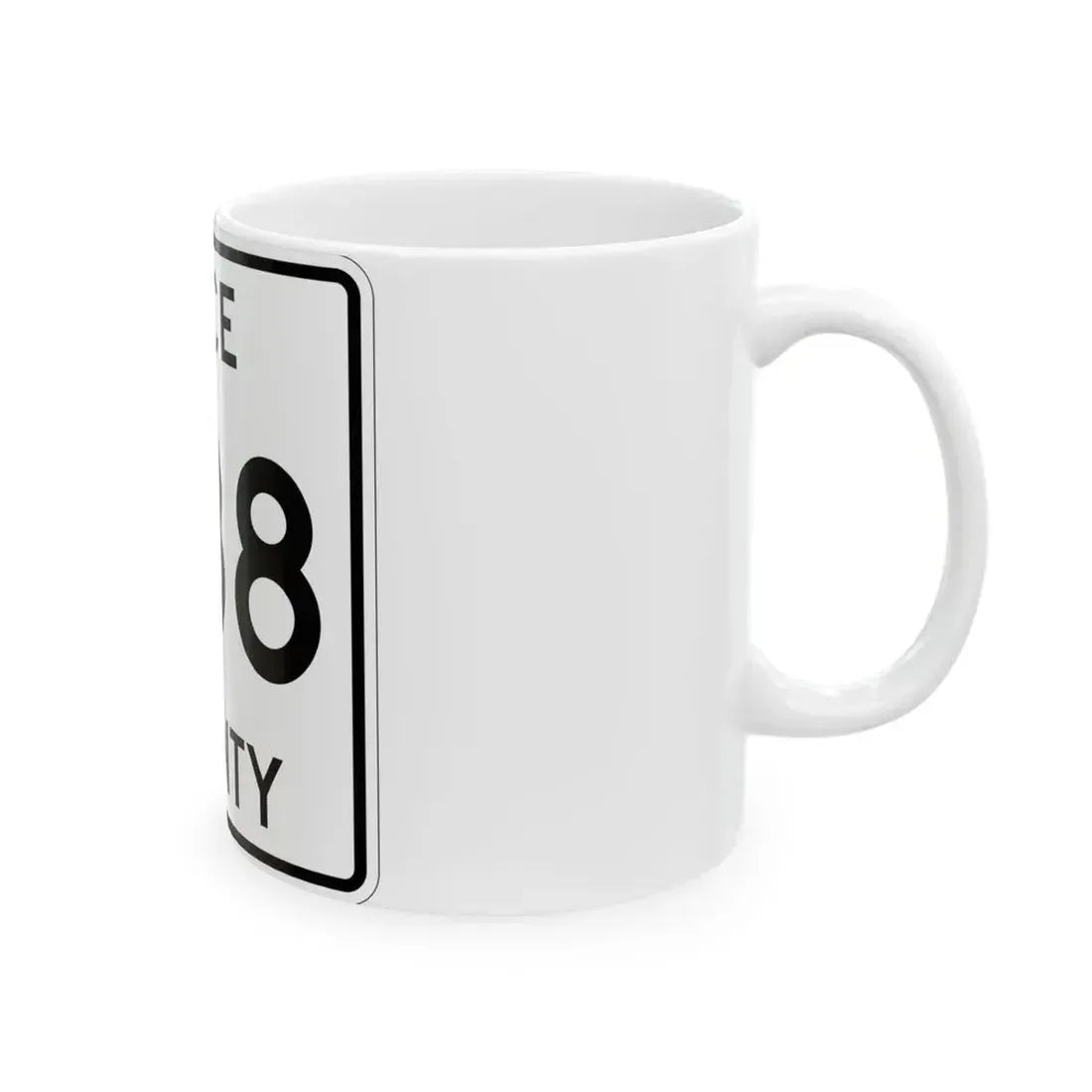 Michigan 388 Luce County (Michigan) (Road Sign) White Coffee Mug - Go Mug Yourself