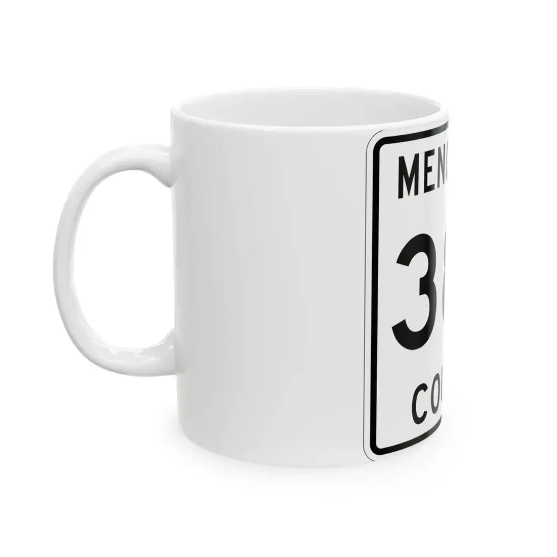 Michigan 388 Menominee County (Michigan) (Road Sign) White Coffee Mug - Go Mug Yourself