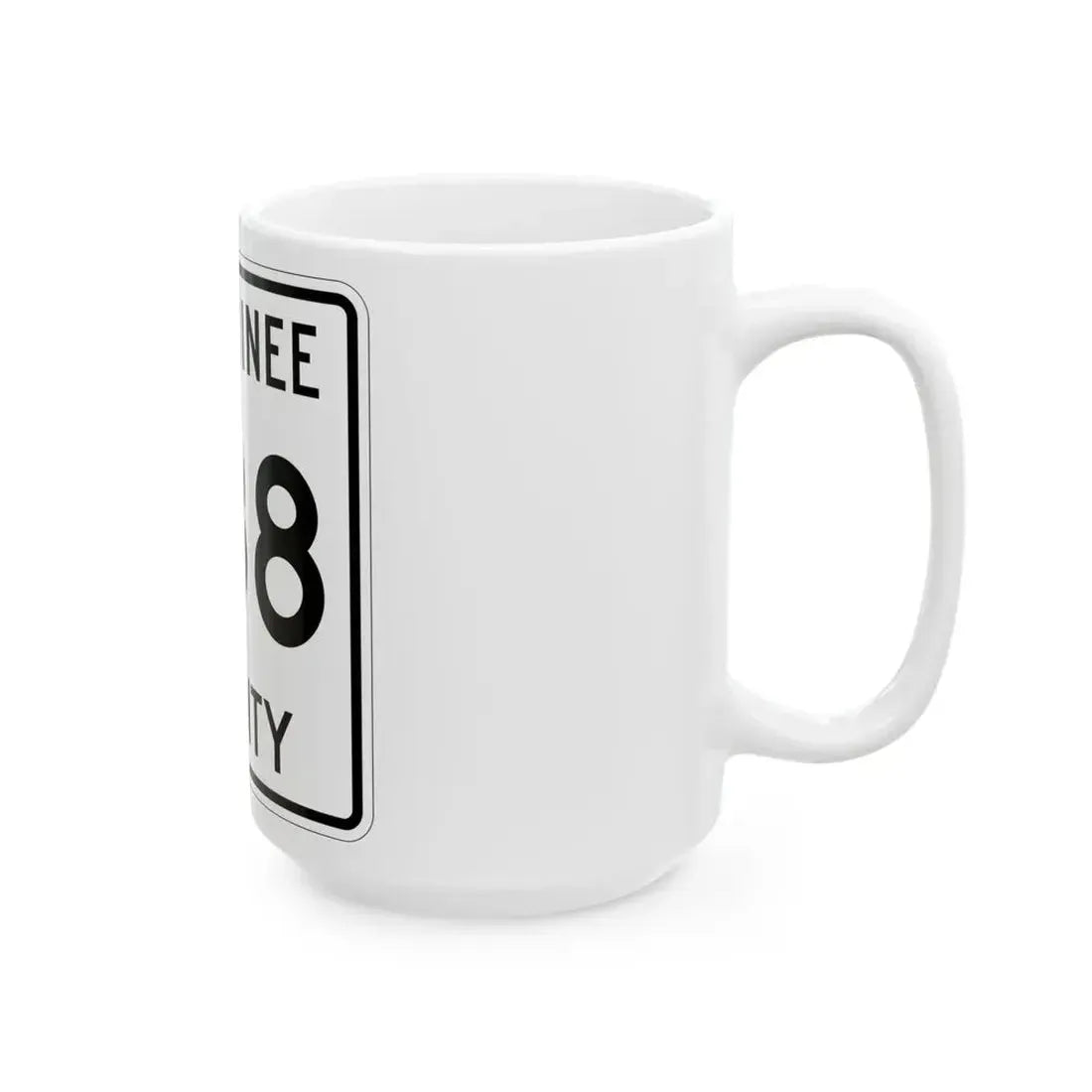 Michigan 388 Menominee County (Michigan) (Road Sign) White Coffee Mug - Go Mug Yourself