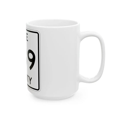 Michigan 389 Luce County (Michigan) (Road Sign) White Coffee Mug - Go Mug Yourself