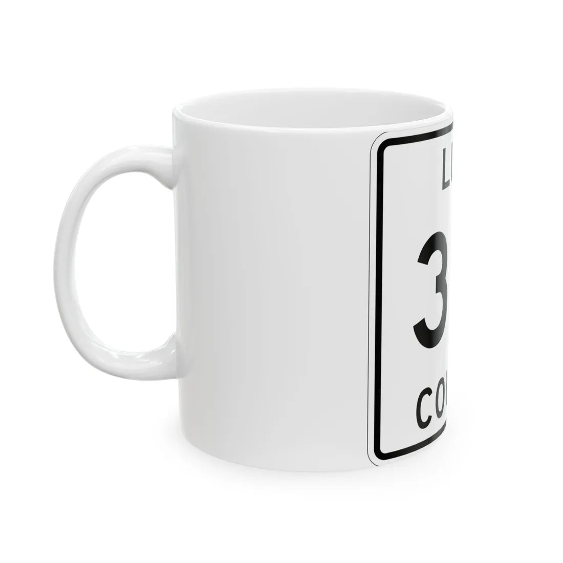 Michigan 391 Luce County (Michigan) (Road Sign) White Coffee Mug - Go Mug Yourself