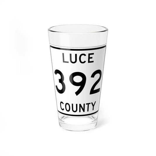 Michigan 392 Luce County (Michigan) (Road Sign) Pint Glss 16oz 16oz - Go Mug Yourself