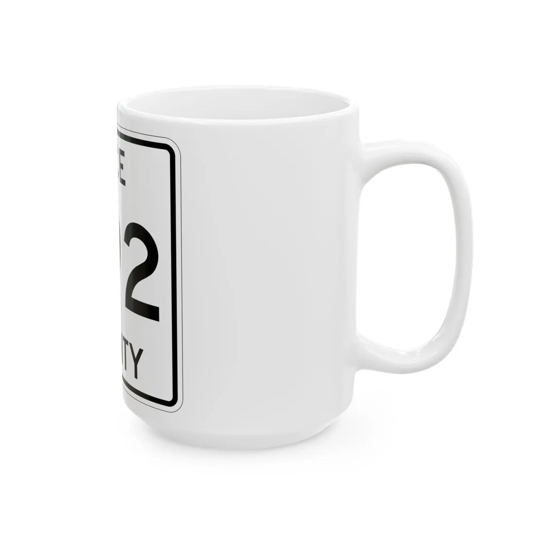 Michigan 392 Luce County (Michigan) (Road Sign) White Coffee Mug - Go Mug Yourself