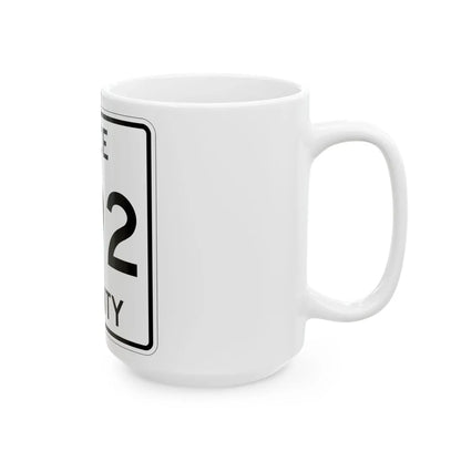 Michigan 392 Luce County (Michigan) (Road Sign) White Coffee Mug - Go Mug Yourself