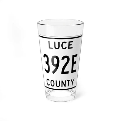 Michigan 392E Luce County (Michigan) (Road Sign) Pint Glass 16oz 16oz - Go Mug Yourself