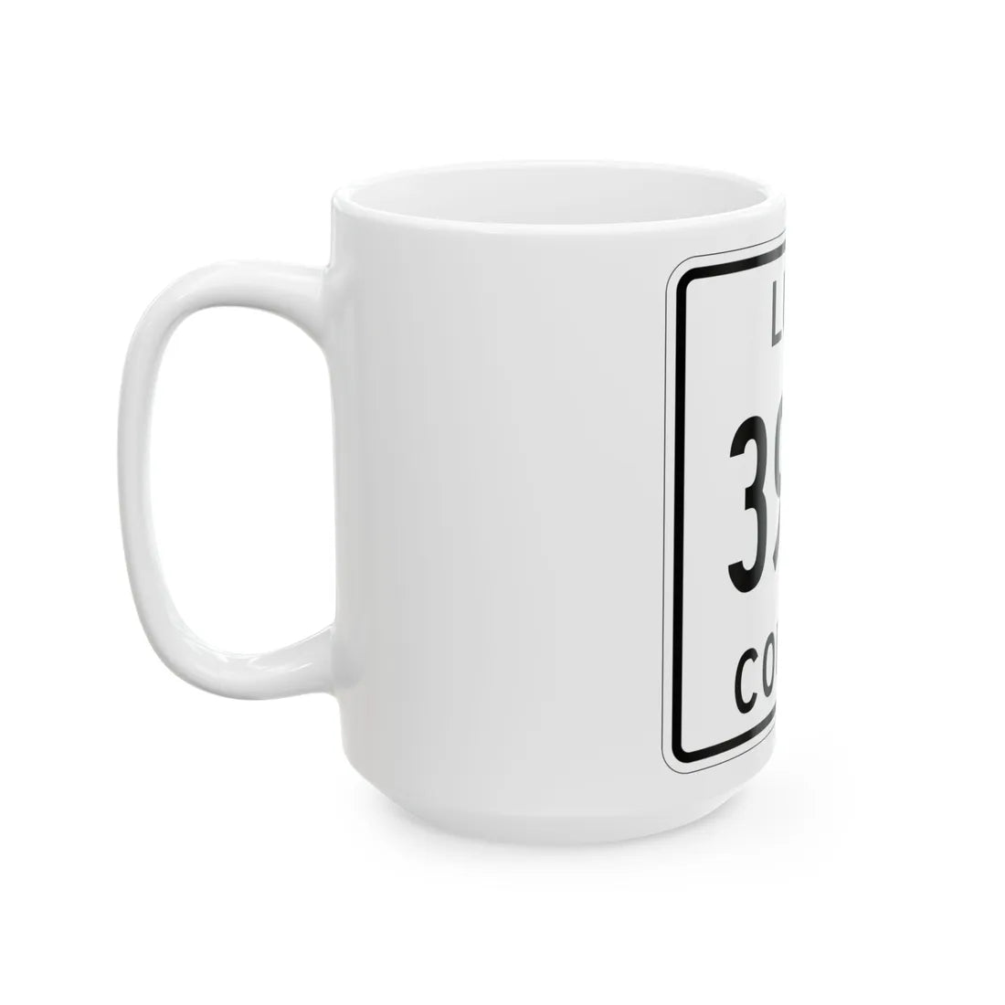 Michigan 392E Luce County (Michigan) (Road Sign) White Coffee Mug - Go Mug Yourself