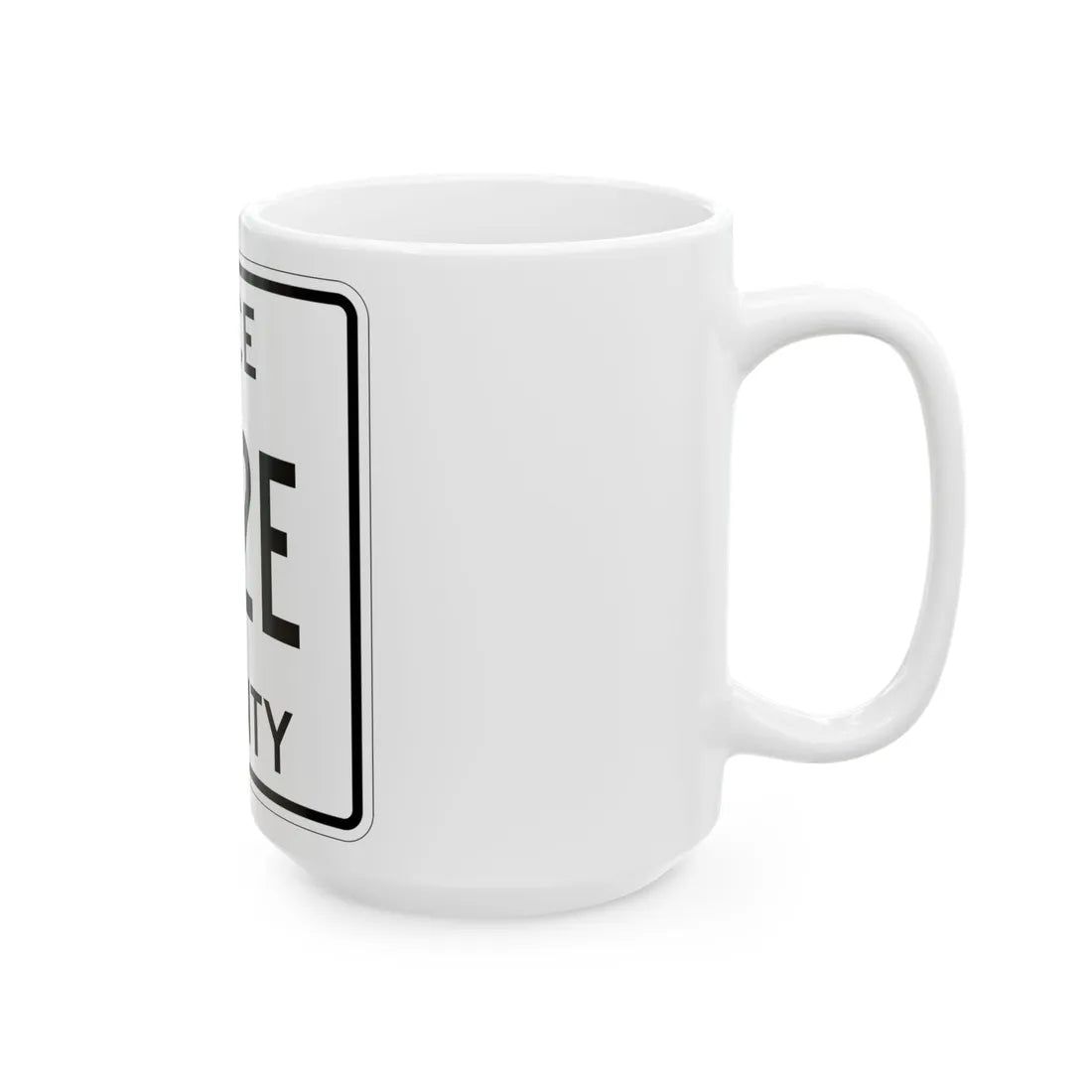 Michigan 392E Luce County (Michigan) (Road Sign) White Coffee Mug - Go Mug Yourself