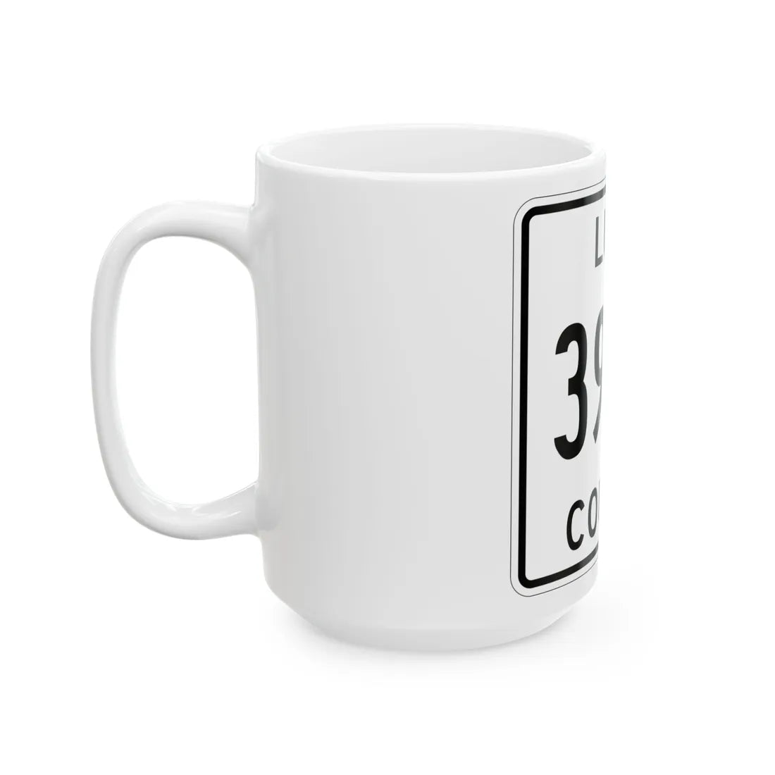 Michigan 392W Luce County (Michigan) (Road Sign) White Coffee Mug - Go Mug Yourself