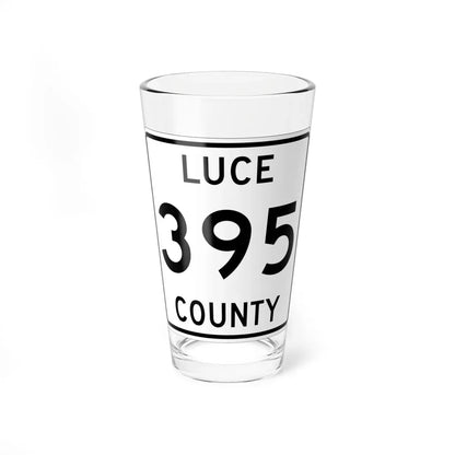 Michigan 395 Luce County (Michigan) (Road Sign) Pint Glass 16oz 16oz - Go Mug Yourself