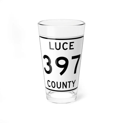 Michigan 397 Luce County (Michigan) (Road Sign) Pint Glass 16oz 16oz - Go Mug Yourself