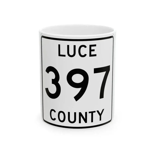 Michigan 397 Luce County (Michigan) (Road Sign) White Coffee Mug 11oz - Go Mug Yourself