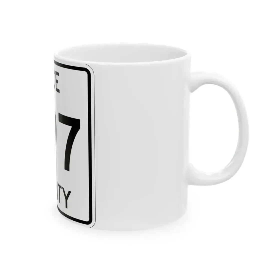 Michigan 397 Luce County (Michigan) (Road Sign) White Coffee Mug - Go Mug Yourself