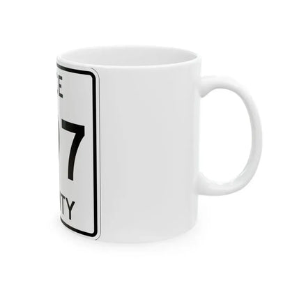 Michigan 397 Luce County (Michigan) (Road Sign) White Coffee Mug - Go Mug Yourself