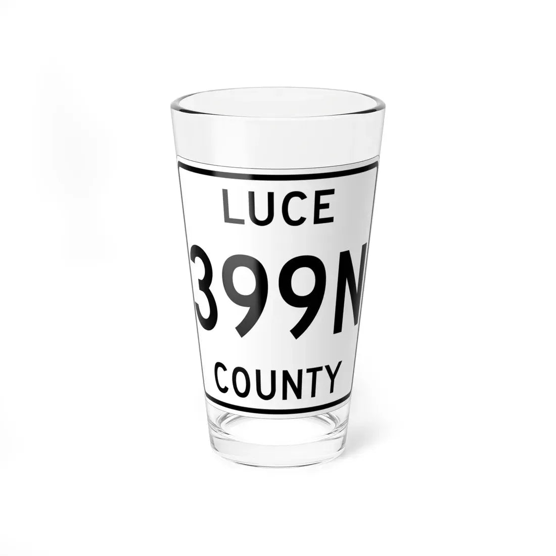 Michigan 399N Luce County (Michigan) (Road Sign) Pint Glass 16oz 16oz - Go Mug Yourself