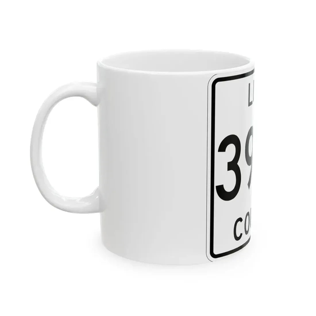 Michigan 399N Luce County (Michigan) (Road Sign) White Coffee Mug - Go Mug Yourself