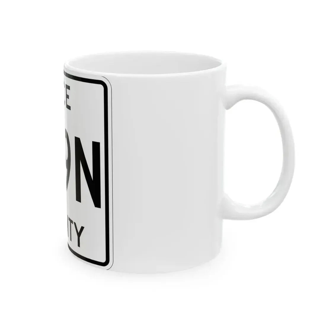 Michigan 399N Luce County (Michigan) (Road Sign) White Coffee Mug - Go Mug Yourself