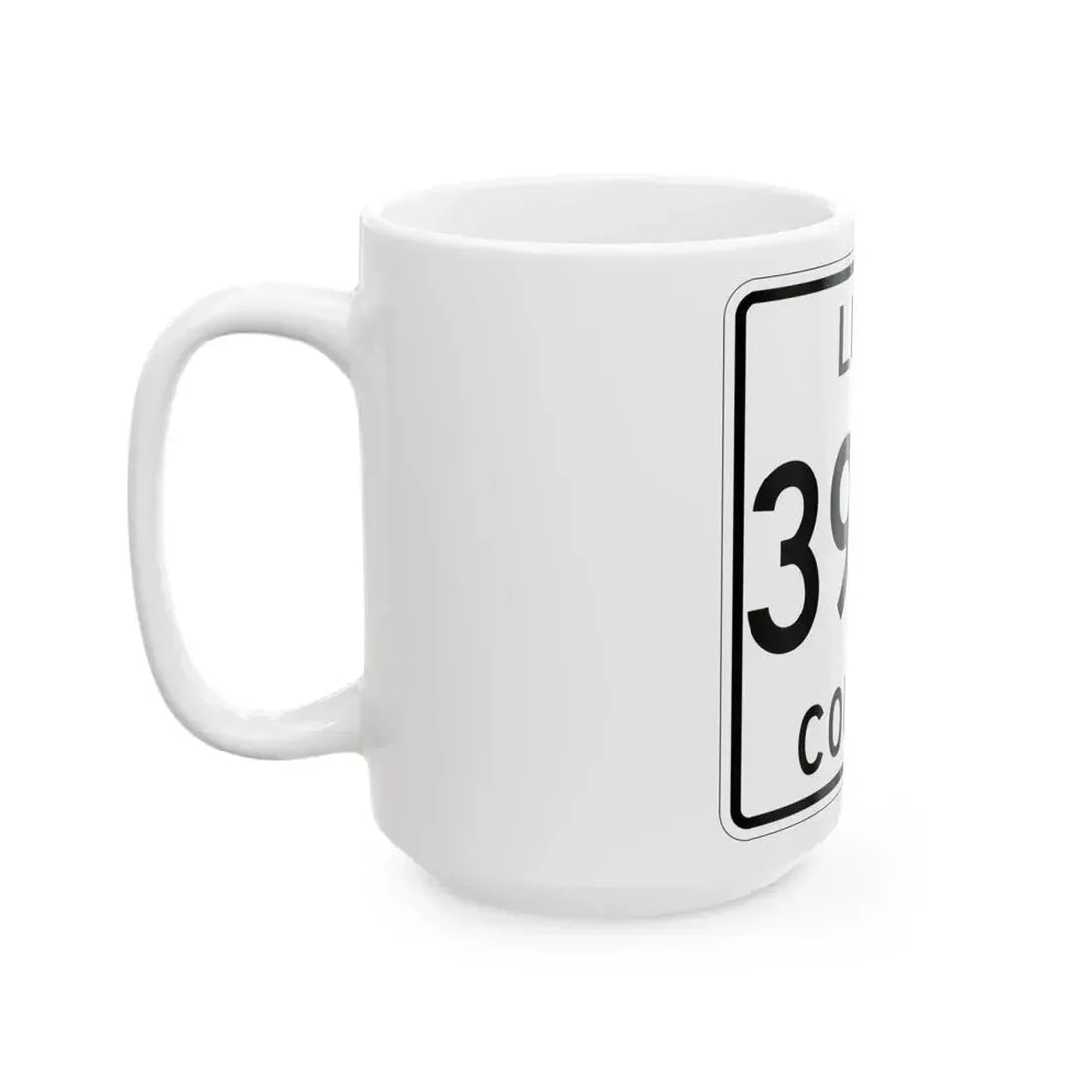 Michigan 399N Luce County (Michigan) (Road Sign) White Coffee Mug - Go Mug Yourself