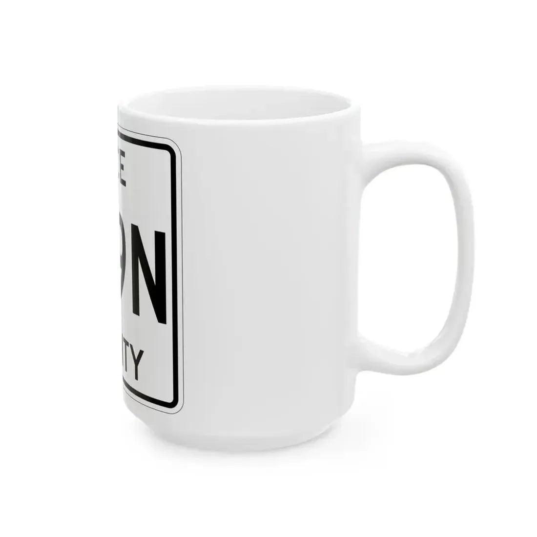 Michigan 399N Luce County (Michigan) (Road Sign) White Coffee Mug - Go Mug Yourself