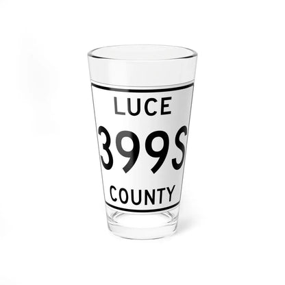 Michigan 399S Luce County (Michigan) (Road Sign) Pint Glass 16oz 16oz - Go Mug Yourself