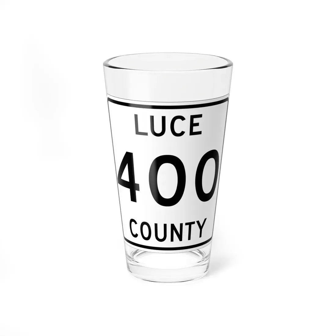 Michigan 400 Luce County (Michigan) (Road Sign) Pint Glass 16oz 16oz - Go Mug Yourself