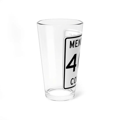Michigan 400 Menominee County (Michigan) (Road Sign) Pint Glss 16oz - Go Mug Yourself
