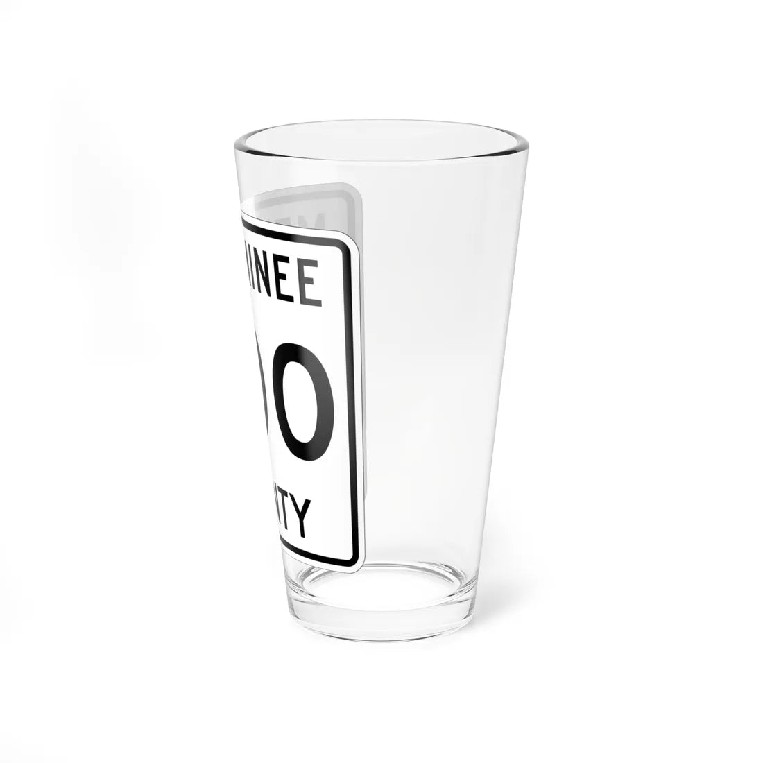 Michigan 400 Menominee County (Michigan) (Road Sign) Pint Glss 16oz - Go Mug Yourself