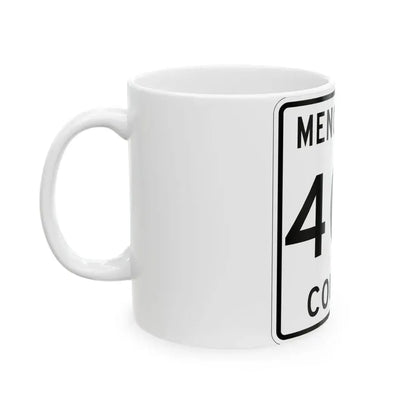 Michigan 400 Menominee County (Michigan) (Road Sign) White Coffee Mug - Go Mug Yourself