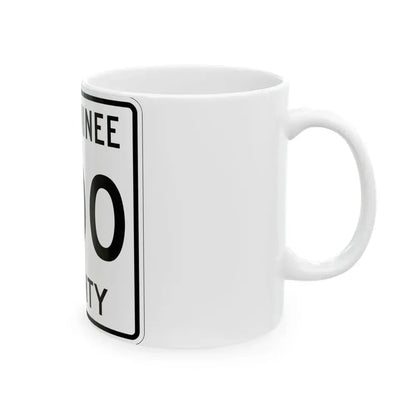 Michigan 400 Menominee County (Michigan) (Road Sign) White Coffee Mug - Go Mug Yourself
