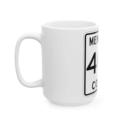 Michigan 400 Menominee County (Michigan) (Road Sign) White Coffee Mug - Go Mug Yourself