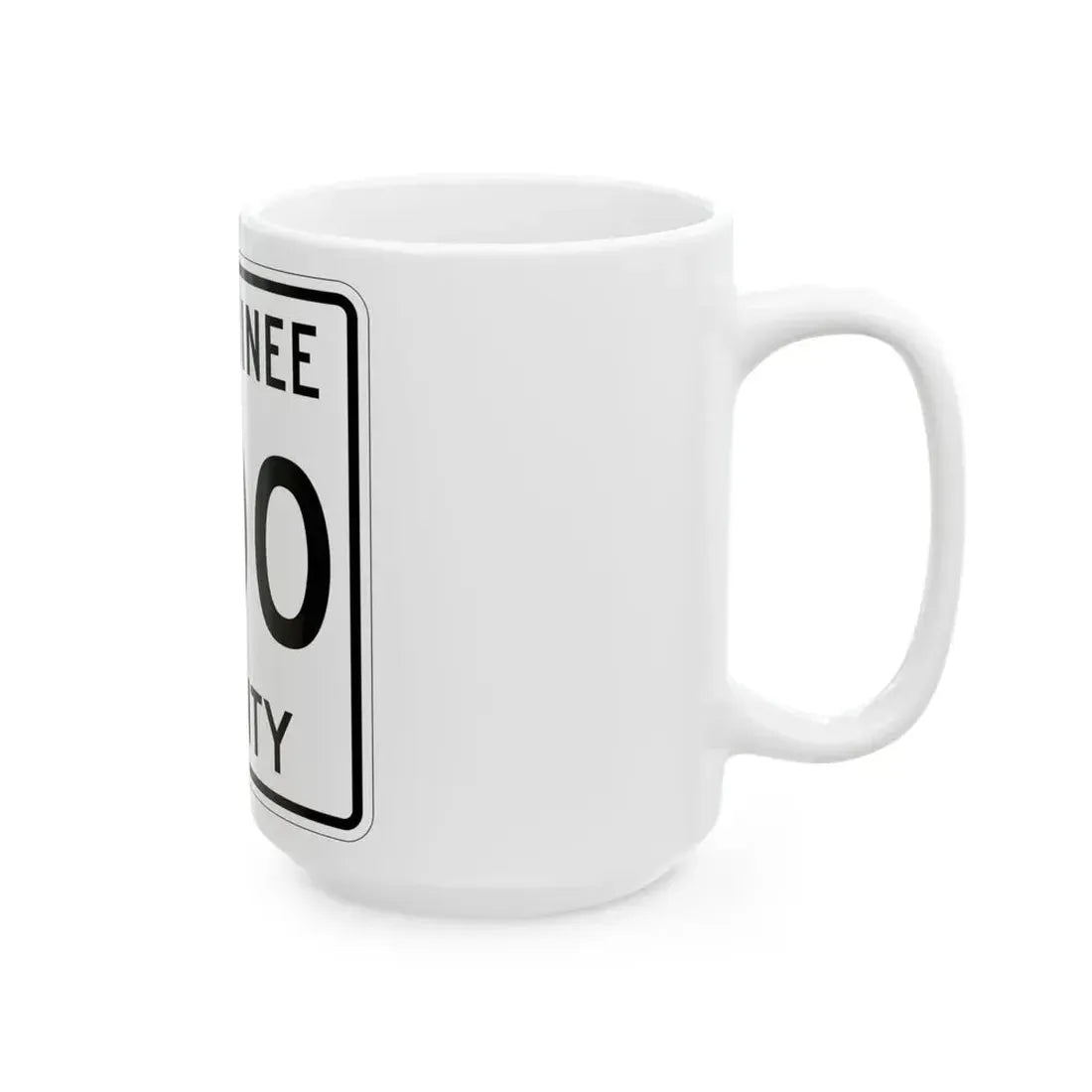 Michigan 400 Menominee County (Michigan) (Road Sign) White Coffee Mug - Go Mug Yourself
