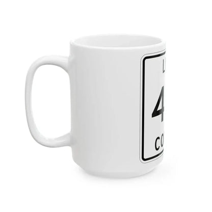 Michigan 401 Luce County (Michigan) (Road Sign) White Coffee Mug - Go Mug Yourself
