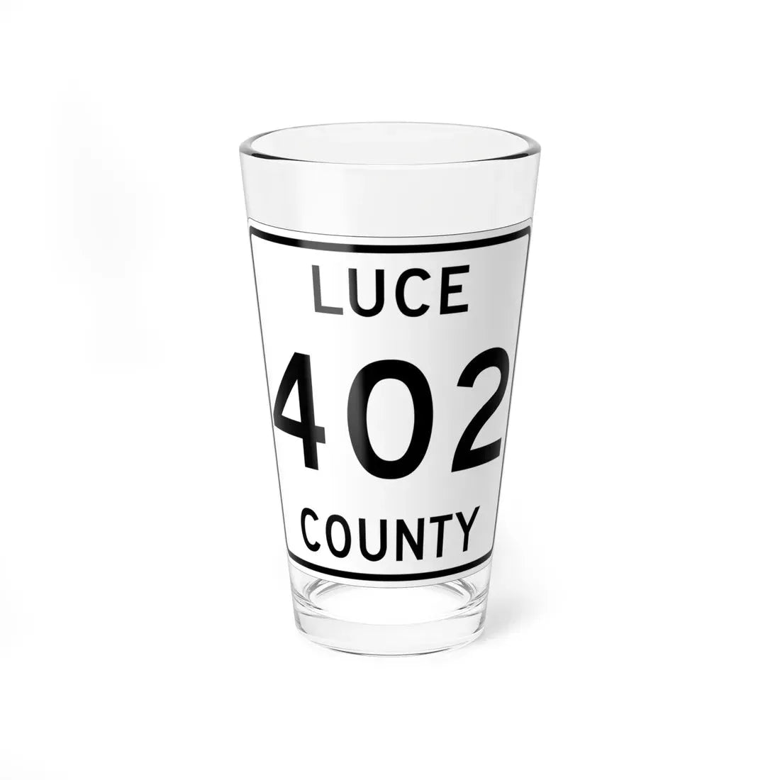 Michigan 402 Luce County (Michigan) (Road Sign) Pint Glass 16oz 16oz - Go Mug Yourself