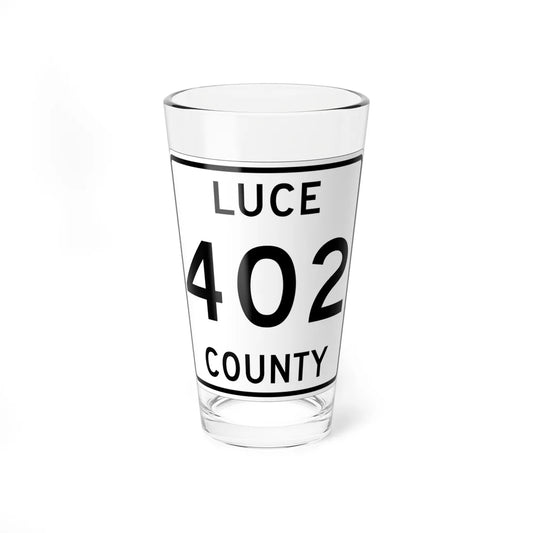 Michigan 402 Luce County (Michigan) (Road Sign) Pint Glss 16oz 16oz - Go Mug Yourself