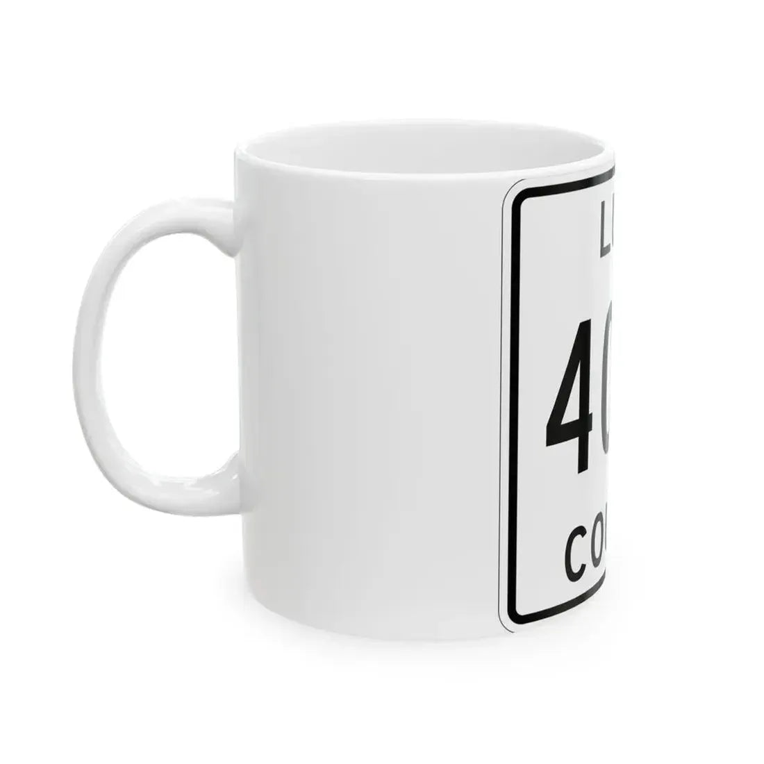 Michigan 403N Luce County (Michigan) (Road Sign) White Coffee Mug - Go Mug Yourself