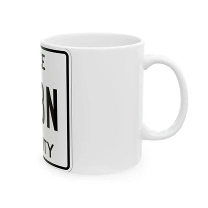 Michigan 403N Luce County (Michigan) (Road Sign) White Coffee Mug - Go Mug Yourself